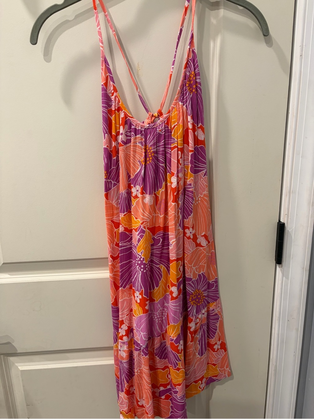 Roxy Floral Strappy Chemise in Pink, Purple & Orange